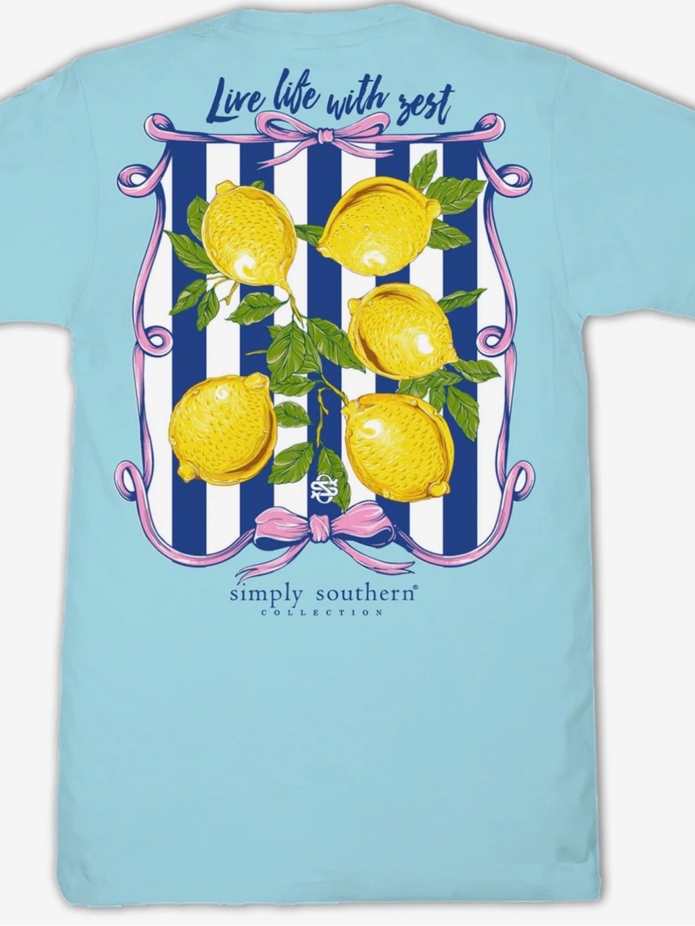 New Simply Southern Lemon Live Life with Zest Shirt 2XL XXL